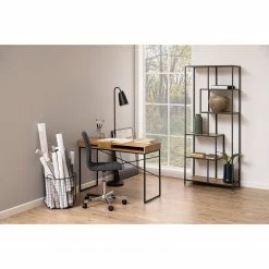 Red Living Étagère Coogee I - Imitation chêne / Noir - Hauteur : 185 cm -loftscape Boutique 1000114877 220215 023 MOOD DETAILS P000000001000114877 mood