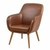 Mørteens Fauteuil Livengood - Imitation cuir - Marron
