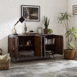 Ars manufacti Buffet Wharton II - Partiellement en acacia massif / Acier -loftscape Boutique 1000114890 200402 18281600105 MOOD DETAILS P000000001000114890 mood