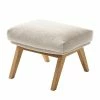 Studio Copenhagen Pouf repose-pieds Hepburn I - Tissu Saia: Beige - Chêne foncé -loftscape Boutique 1000116389 180830 12090889 IMAGE P000000001000116389