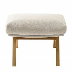 Studio Copenhagen Pouf repose-pieds Hepburn I - Tissu Saia: Beige - Chêne foncé -loftscape Boutique 1000116389 180830 12090890 GALLERYIMAGES P000000001000116389