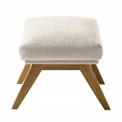 Studio Copenhagen Pouf repose-pieds Hepburn I - Tissu Saia: Beige - Chêne foncé -loftscape Boutique 1000116389 180830 12090891 GALLERYIMAGES P000000001000116389
