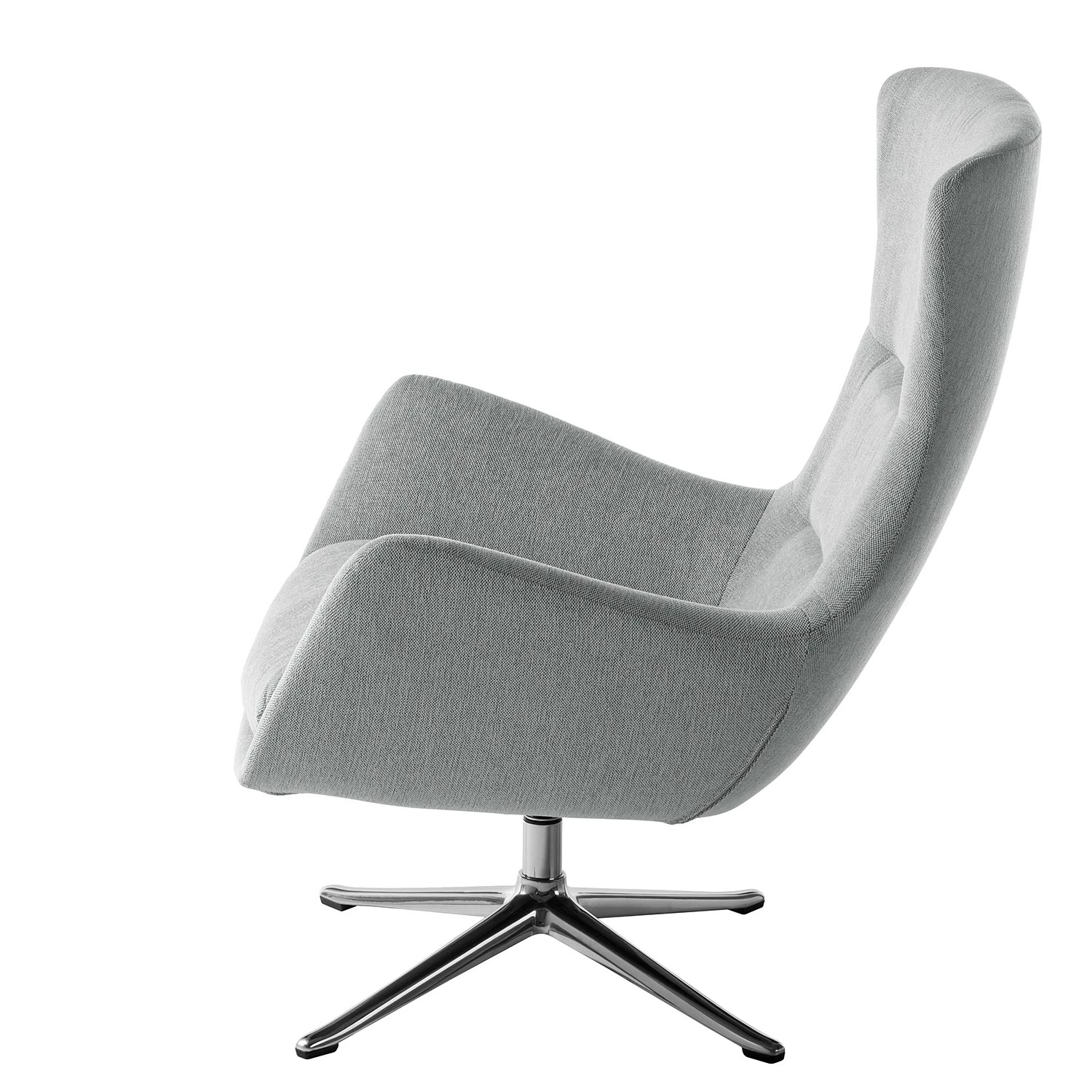 Studio Copenhagen Fauteuil Hepburn III - Tissu Saia: Gris clair - Chrome brillant 6 Studio Copenhagen Fauteuil Hepburn III - Tissu Saia: Gris clair - Chrome brillant – Image 4