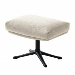 Studio Copenhagen Pouf repose-pieds Hepburn III - Tissu Saia: Beige - Noir