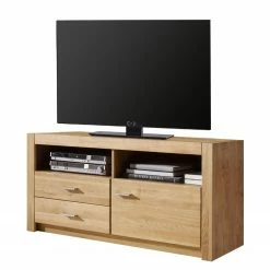 Naturoo Meuble TV Floriano I - Chêne à nœuds / Imitation chêne à nœuds -128 cm