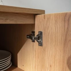 Ars manufacti Buffet Dharai - Placage en bois véritable / Métal - Chêne / Argenté -loftscape Boutique 1000117155 180827 07154706 GALLERYIMAGES P000000001000117155