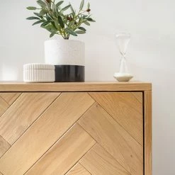 Ars manufacti Buffet Dharai - Placage en bois véritable / Métal - Chêne / Argenté -loftscape Boutique 1000117155 180827 07154708 GALLERYIMAGES P000000001000117155