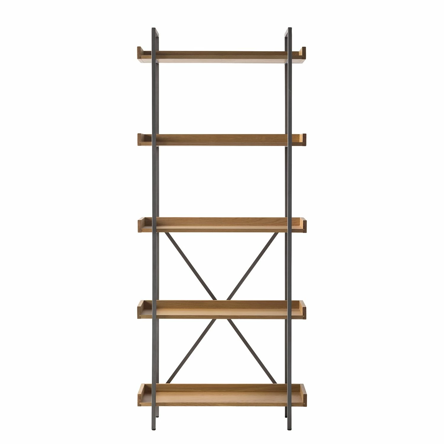 Ars manufacti Bibliothèque Dharai I - Placage en bois véritable / Métal - Chêne / Argenté 6 Ars manufacti Bibliothèque Dharai I - Placage en bois véritable / Métal - Chêne / Argenté – Image 4