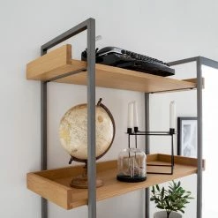 Ars manufacti Bibliothèque Dharai I - Placage en bois véritable / Métal - Chêne / Argenté 23 Ars manufacti Bibliothèque Dharai I - Placage en bois véritable / Métal - Chêne / Argenté -loftscape Boutique 1000117164 180827 07154920 GALLERYIMAGES P000000001000117164