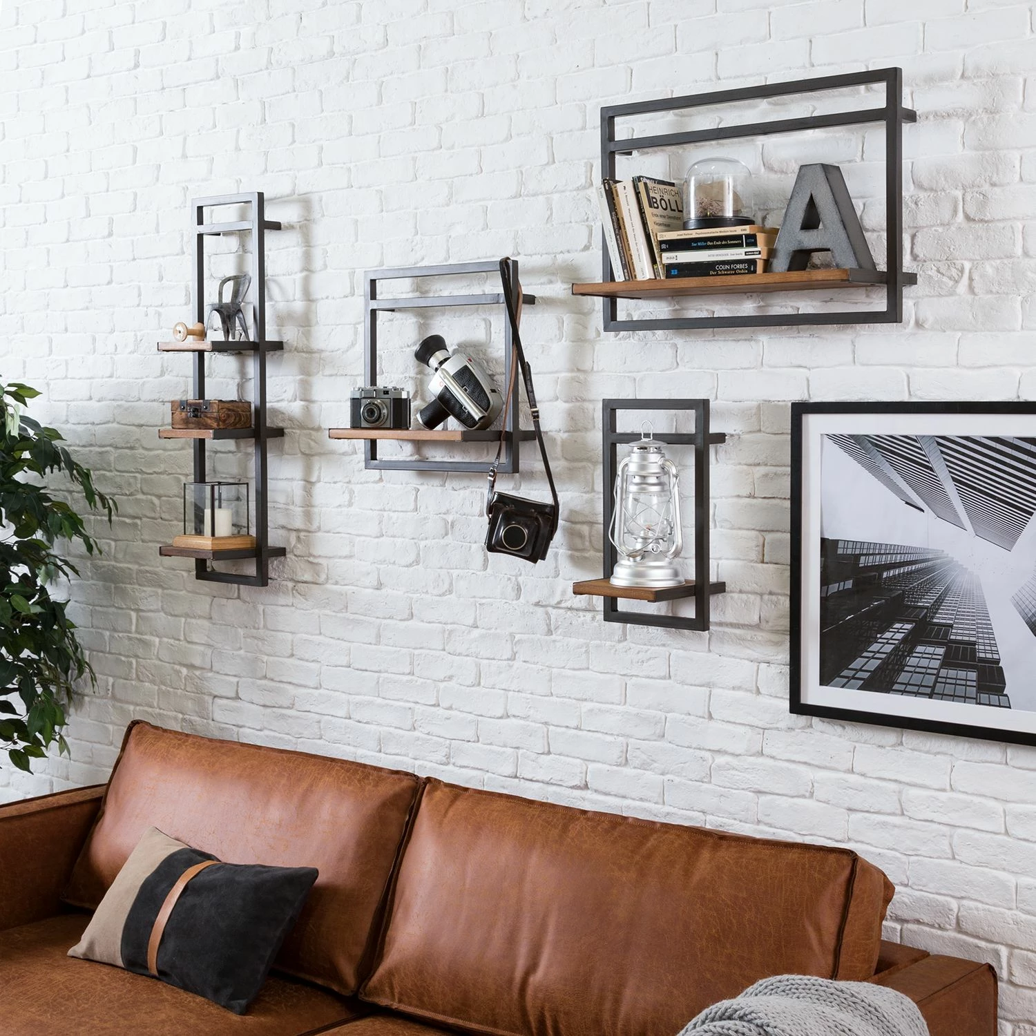 Ars manufacti Étagère murale Manchester - Acacia massif / Métal - Acacia / Anthracite - 22 x 40 cm 4 Ars manufacti Étagère murale Manchester - Acacia massif / Métal - Acacia / Anthracite - 22 x 40 cm – Image 2