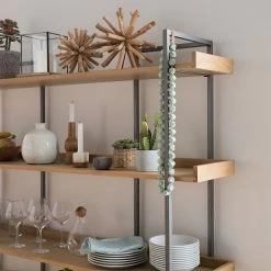 Ars manufacti Bibliothèque Dharai II - Placage en bois véritable / Métal - Chêne / Argenté -loftscape Boutique 1000117167 180912 12435707 GALLERYIMAGES P000000001000117167