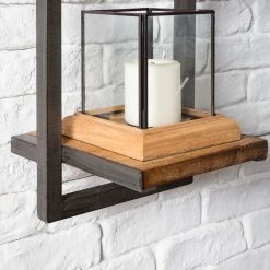 Ars manufacti Étagère murale Manchester - Acacia massif / Métal - Acacia / Anthracite - 22 x 85 cm -loftscape Boutique 1000117172 180820 08335910 GALLERYIMAGES P000000001000117172