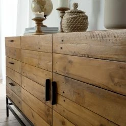 Ars manufacti Buffet Grasby - Pin recyclé / Métal - Pin foncé / Noir -loftscape Boutique 1000117185 180911 09581115 MOOD GALLERYIMAGES P000000001000117185 mood