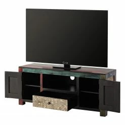 Wolf-Möbel Meuble TV Goa III - Partiellement en manguier massif - Manguier marron foncé / Bleu -loftscape Boutique 1000117580 191106 09425400044 DETAILS P000000001000117580