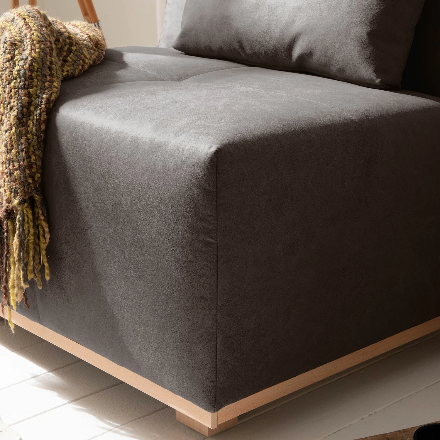 Ars Natura Fauteuil convertible Simla I - Microfibre - Gris lava 13 Ars Natura Fauteuil convertible Simla I - Microfibre - Gris lava – Image 11