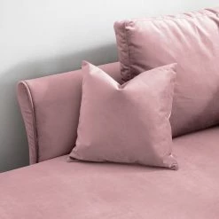 Jack & Alice Méridienne Habay - Microfibre - Mauve - Accoudoir monté à droite (vu de face) -loftscape Boutique 1000117870 110 GALLERYIMAGES P000000001000117870