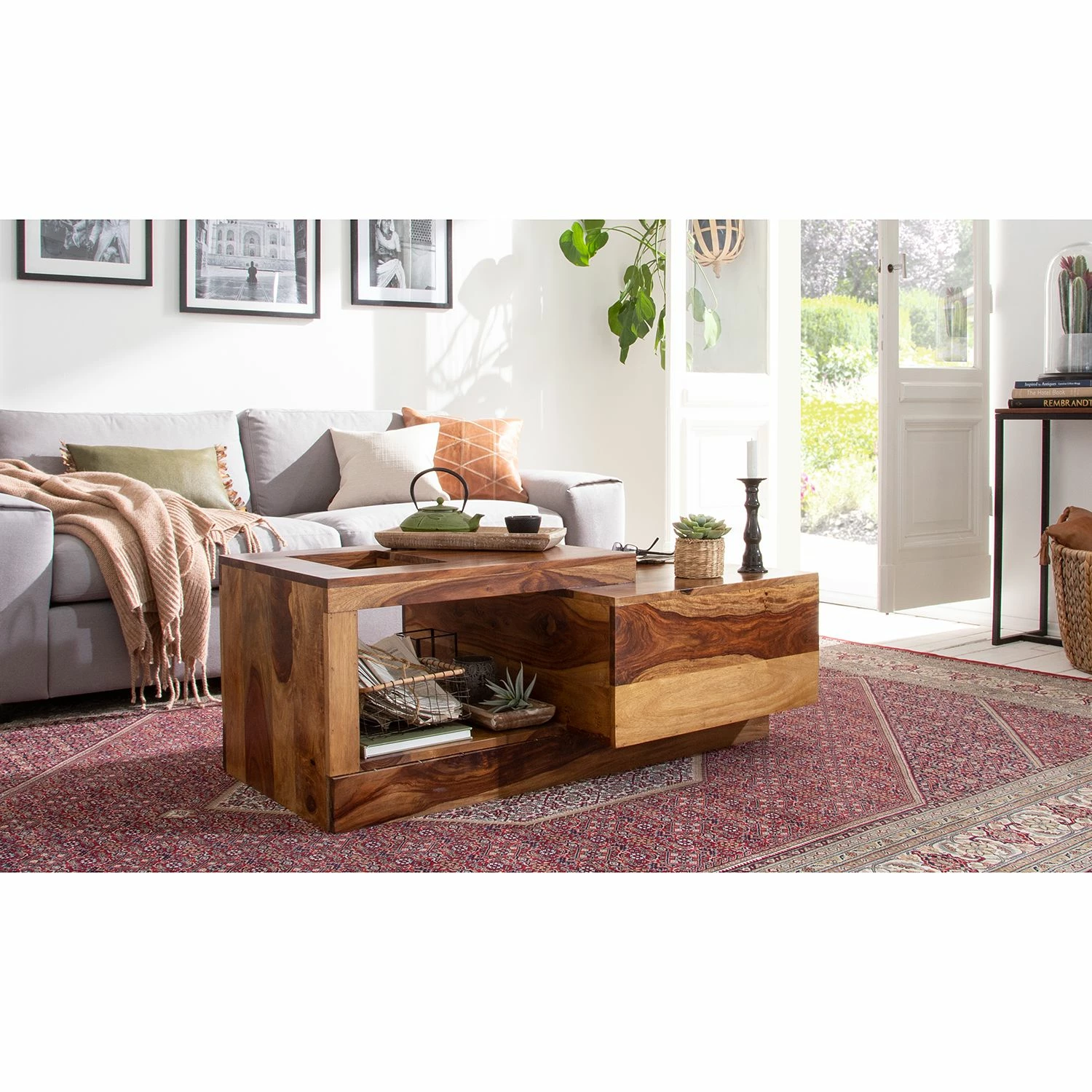 Ars Natura Table basse Amory - Sheesham massif 4 Ars Natura Table basse Amory - Sheesham massif – Image 2