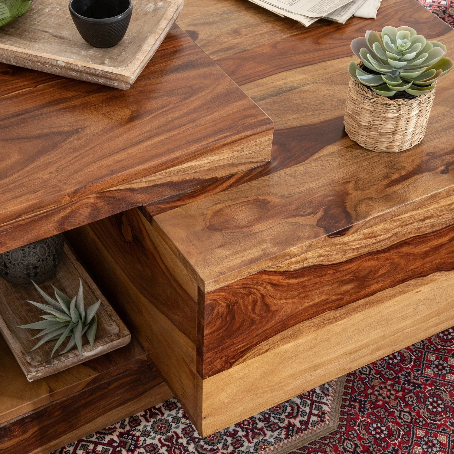 Ars Natura Table basse Amory - Sheesham massif 17 Ars Natura Table basse Amory - Sheesham massif – Image 15