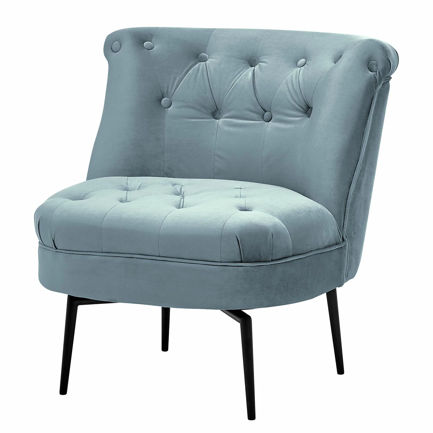 Jack & Alice Fauteuil Jonas II - Velours - Bleu pastel 3 Jack & Alice Fauteuil Jonas II - Velours - Bleu pastel