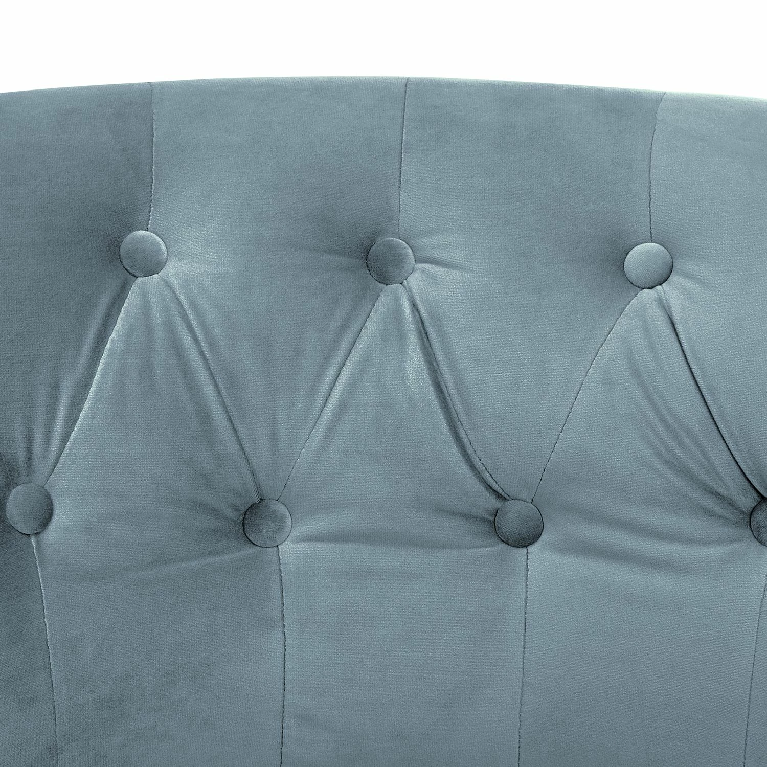 Jack & Alice Fauteuil Jonas II - Velours - Bleu pastel 8 Jack & Alice Fauteuil Jonas II - Velours - Bleu pastel – Image 6