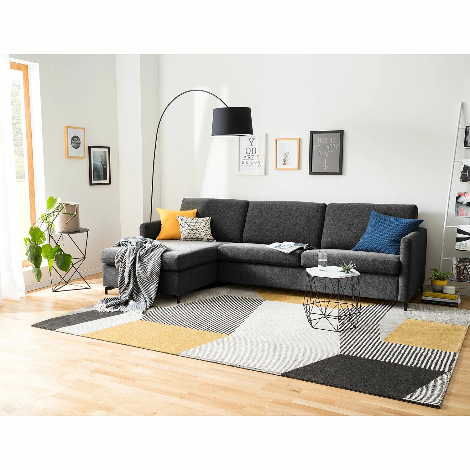 Fredriks Canapé d’angle Cipo I - Noir chiné - Méridienne courte à gauche (vue de face) 5 Fredriks Canapé d’angle Cipo I - Noir chiné - Méridienne courte à gauche (vue de face) – Image 3