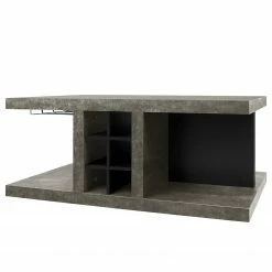 Temahome Table basse Detroit II - Imitation béton / Noir mat