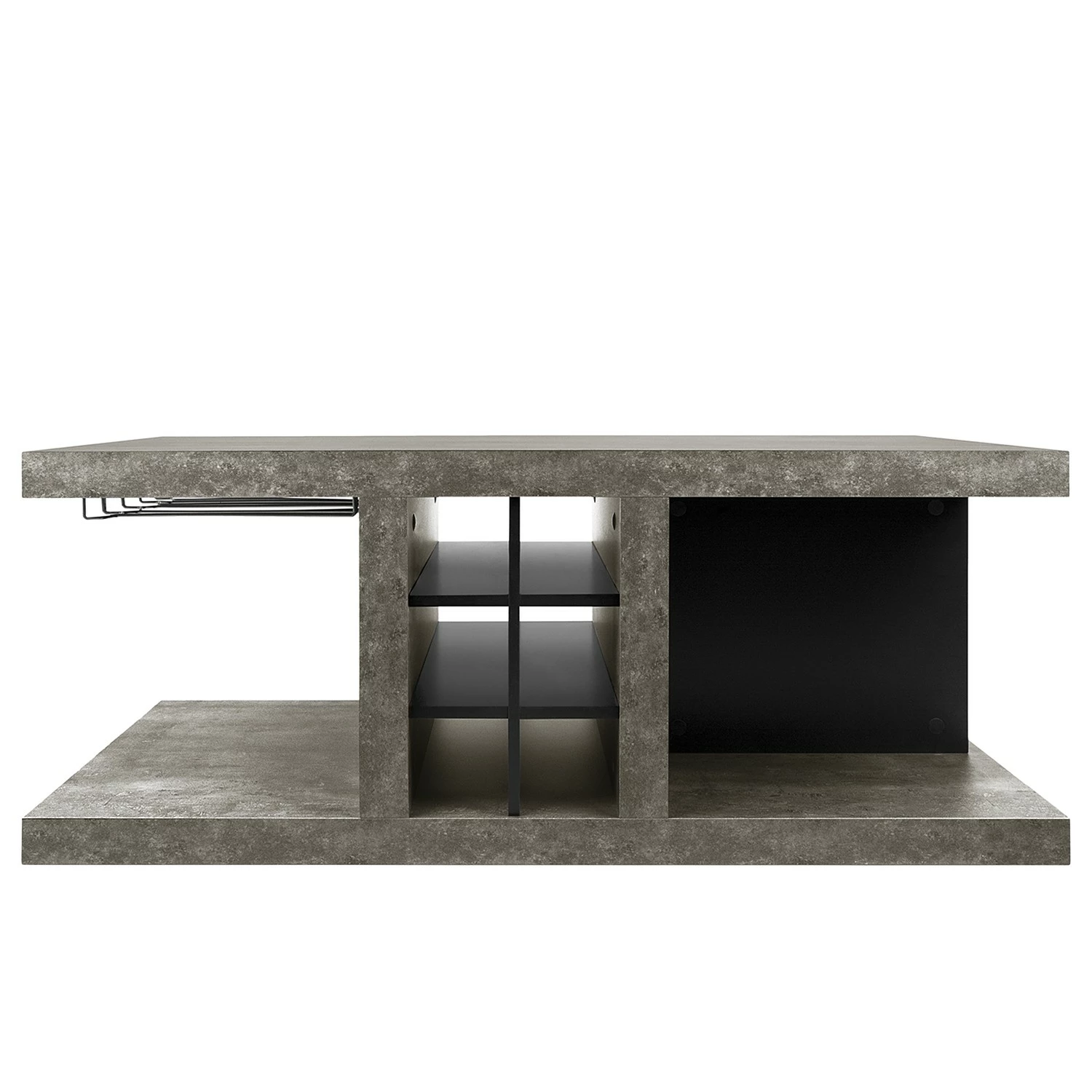 Temahome Table basse Detroit II - Imitation béton / Noir mat 9 Temahome Table basse Detroit II - Imitation béton / Noir mat – Image 7