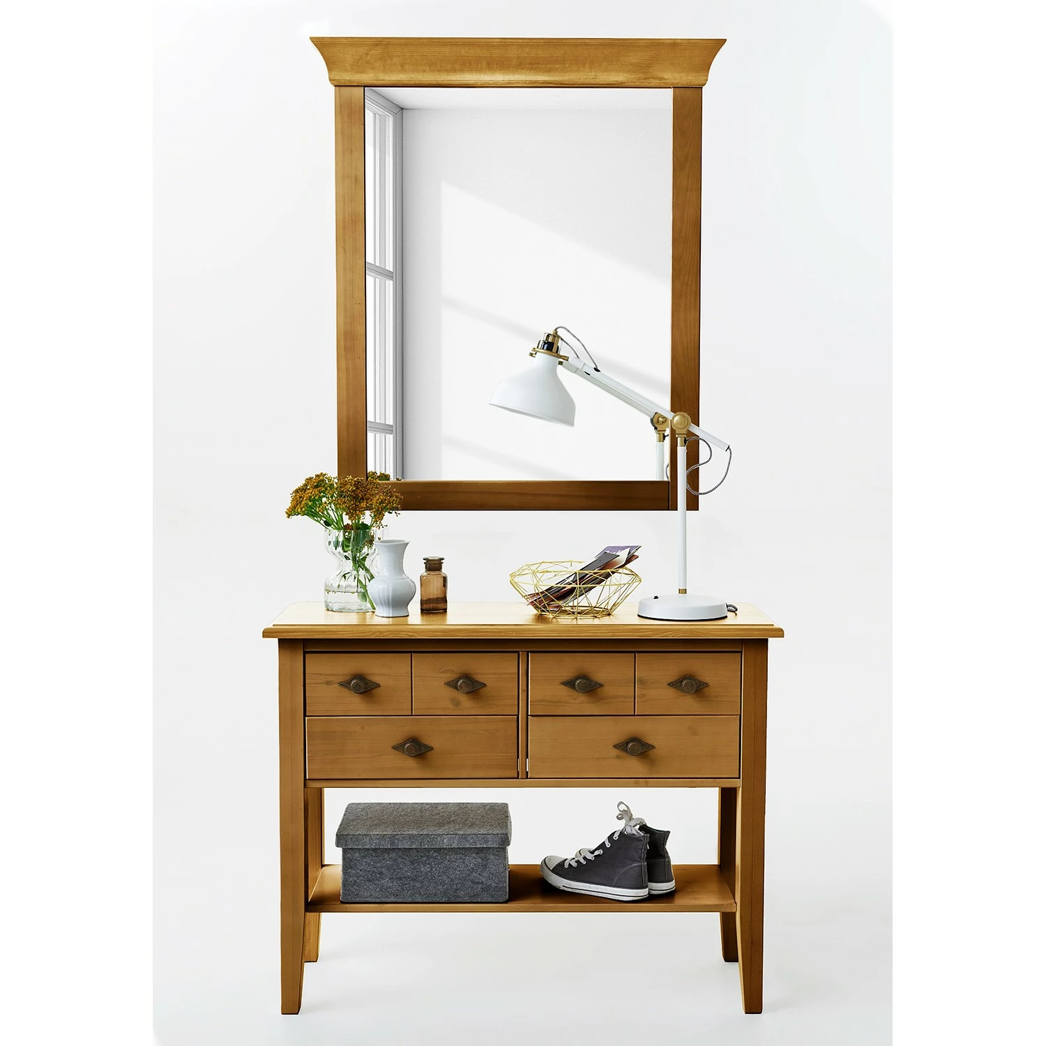 Maison Belfort Console Bergen I - Epicéa lessivé - Largeur : 102 cm 5 Maison Belfort Console Bergen I - Epicéa lessivé - Largeur : 102 cm – Image 3