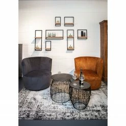 Ars manufacti Table d'appoint Suzu - Métal - Gris minéral / Noir -loftscape Boutique 1000121882 220719 020 MOOD DETAILS P000000001000121882 mood