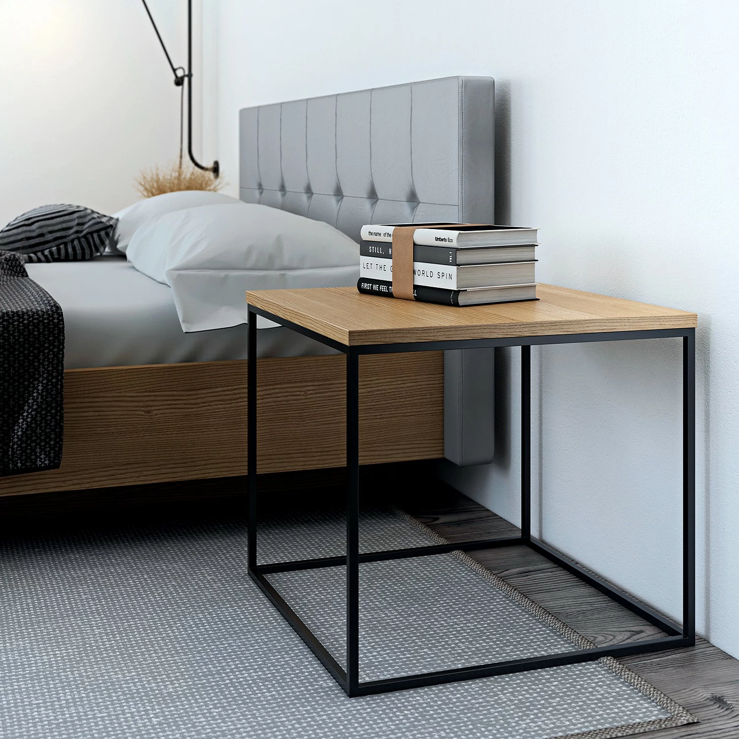 Temahome Table d’appoint Levroux - Imitation chêne 4 Temahome Table d’appoint Levroux - Imitation chêne – Image 2