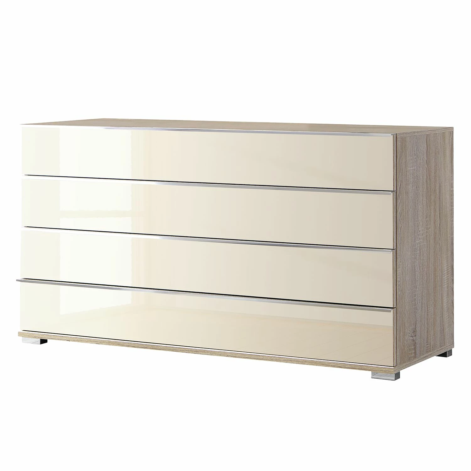 Wiemann Buffet Loft - Verre Magnolia / Imitation chêne truffier 3 Wiemann Buffet Loft - Verre Magnolia / Imitation chêne truffier