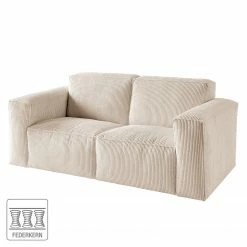 Ars Natura Canapé 2 places LORALAI - Velours côtelé Lola: Créme -loftscape Boutique 1000123345 180716 09335474 ICON GALLERYIMAGES P000000001000123345 icon seal
