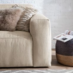 Ars Natura Canapé 2 places LORALAI - Velours côtelé Lola: Créme -loftscape Boutique 1000123345 180928 15260940 GALLERYIMAGES P000000001000123345