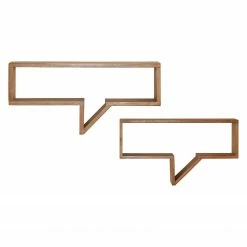 Ars Natura Tablettes Murale Dumka (lot de 2) - Acacia massif