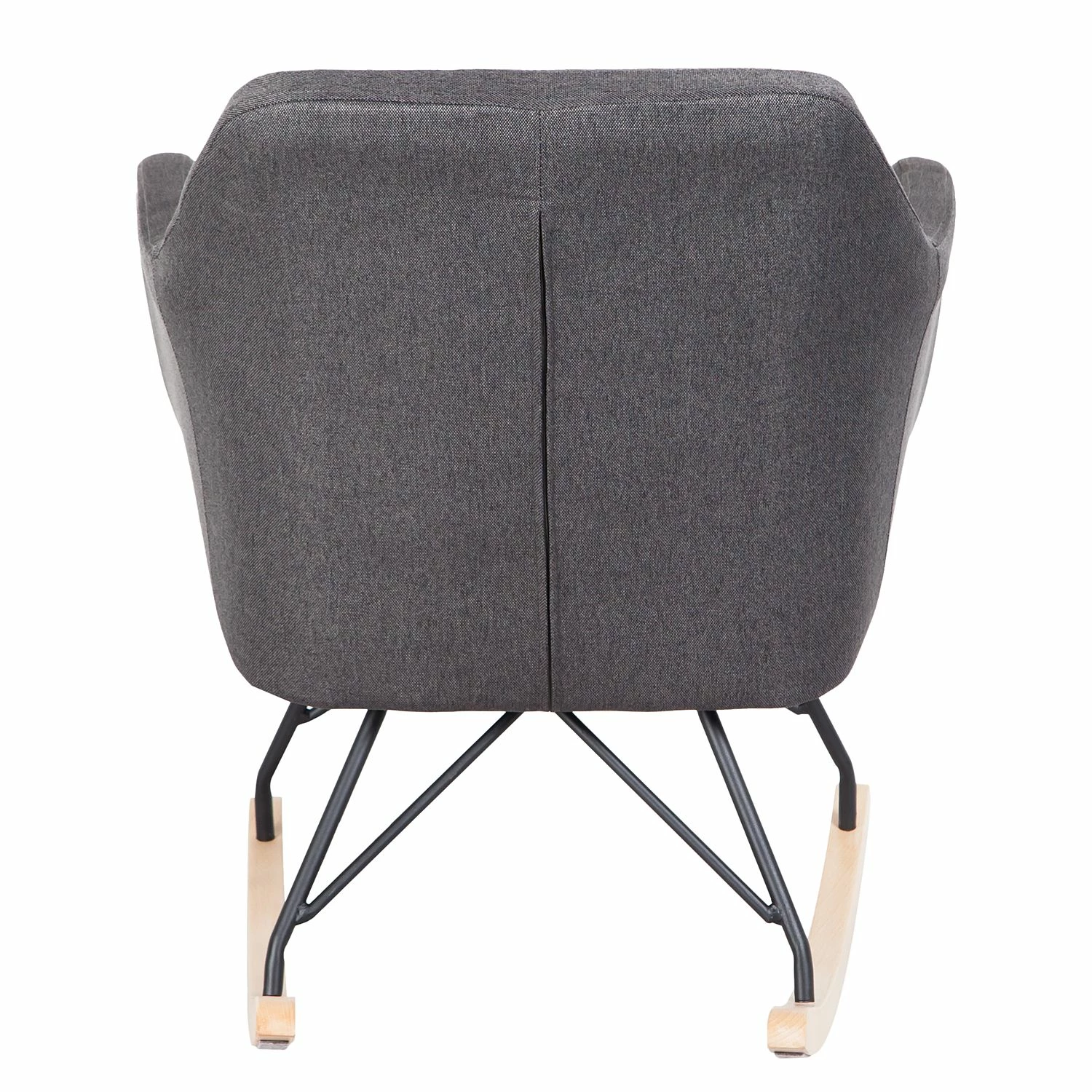 Mørteens Rocking chair Leedy - Tissu / Hêtre massif - Gris foncé / Hêtre 7 Mørteens Rocking chair Leedy - Tissu / Hêtre massif - Gris foncé / Hêtre – Image 5