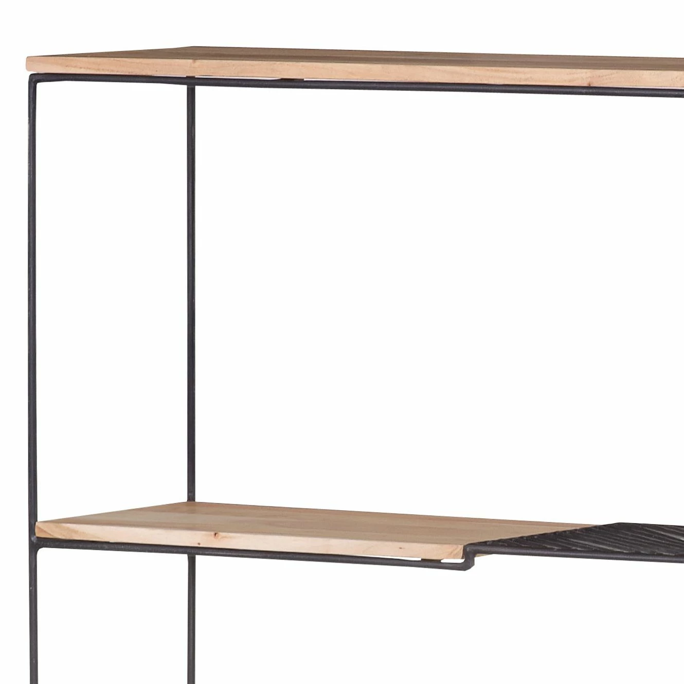 Red Living Étagère Soltas - Acacia massif / Métal - Acacia / Noir 6 Red Living Étagère Soltas - Acacia massif / Métal - Acacia / Noir – Image 4