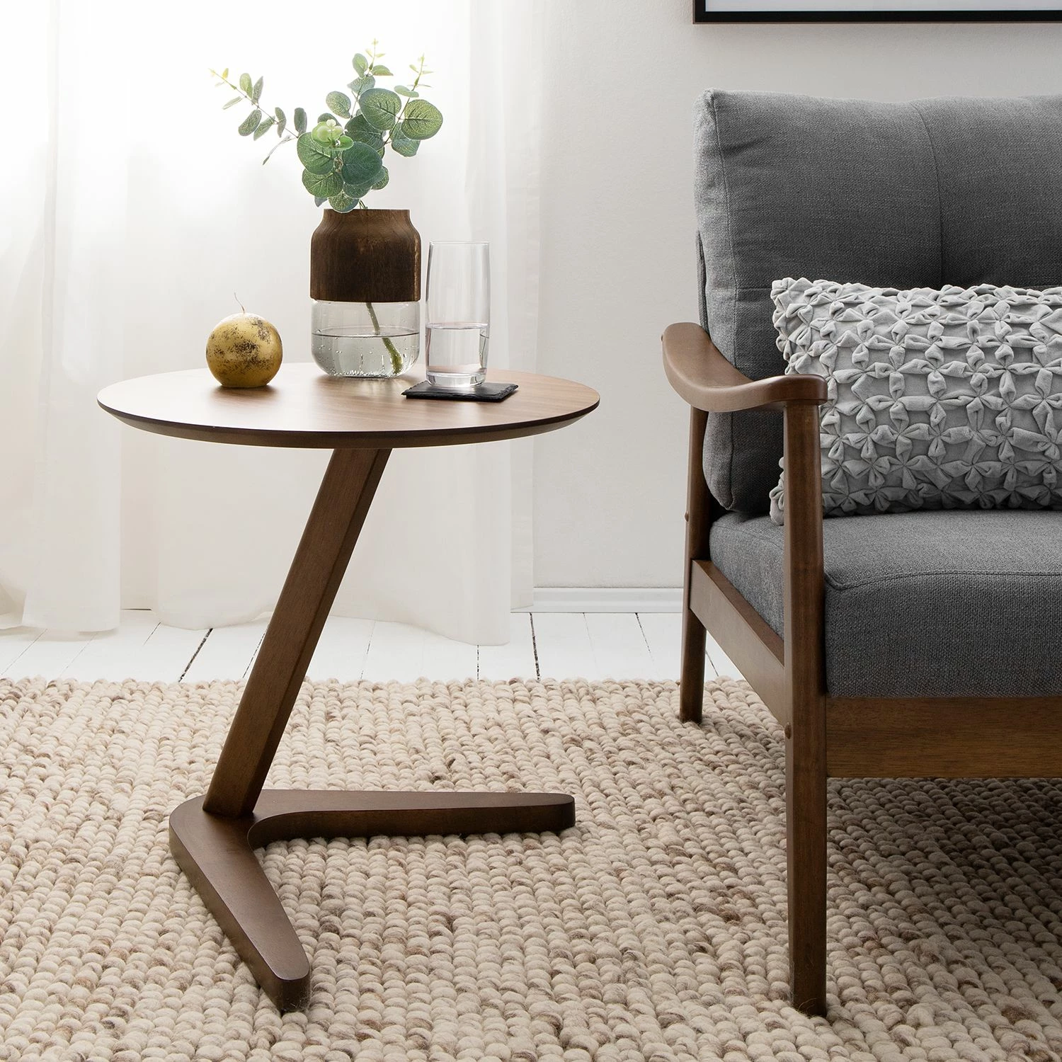 Mørteens Bout de canapé Chicky - Partiellement en hévéa massif - Placage noyer véritable 12 Mørteens Bout de canapé Chicky - Partiellement en hévéa massif - Placage noyer véritable – Image 10