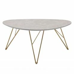 Jack & Alice Table basse Sherry II - Imitation marbre gris clair / Doré -loftscape Boutique 1000125121 190218 08313300045 GALLERYIMAGES P000000001000125121