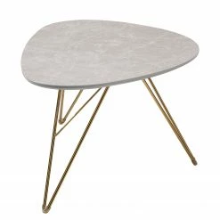 Jack & Alice Table basse Sherry II - Imitation marbre gris clair / Doré -loftscape Boutique 1000125121 190218 08313300046 GALLERYIMAGES P000000001000125121