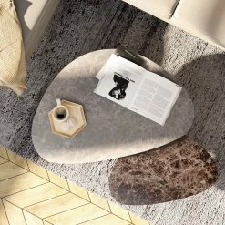 Jack & Alice Table basse Sherry II - Imitation marbre gris clair / Doré -loftscape Boutique 1000125121 200514 05402900004 DETAILS P000000001000125121