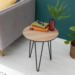 Mørteens Table d'appoint Kess I - Imitation chêne marron clair / Noir -loftscape Boutique 1000125122 190315 09501500002 GALLERYIMAGES P000000001000125122