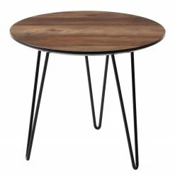 Mørteens Table d'appoint Kess II - Imitation chêne vintage marron foncé / Noir