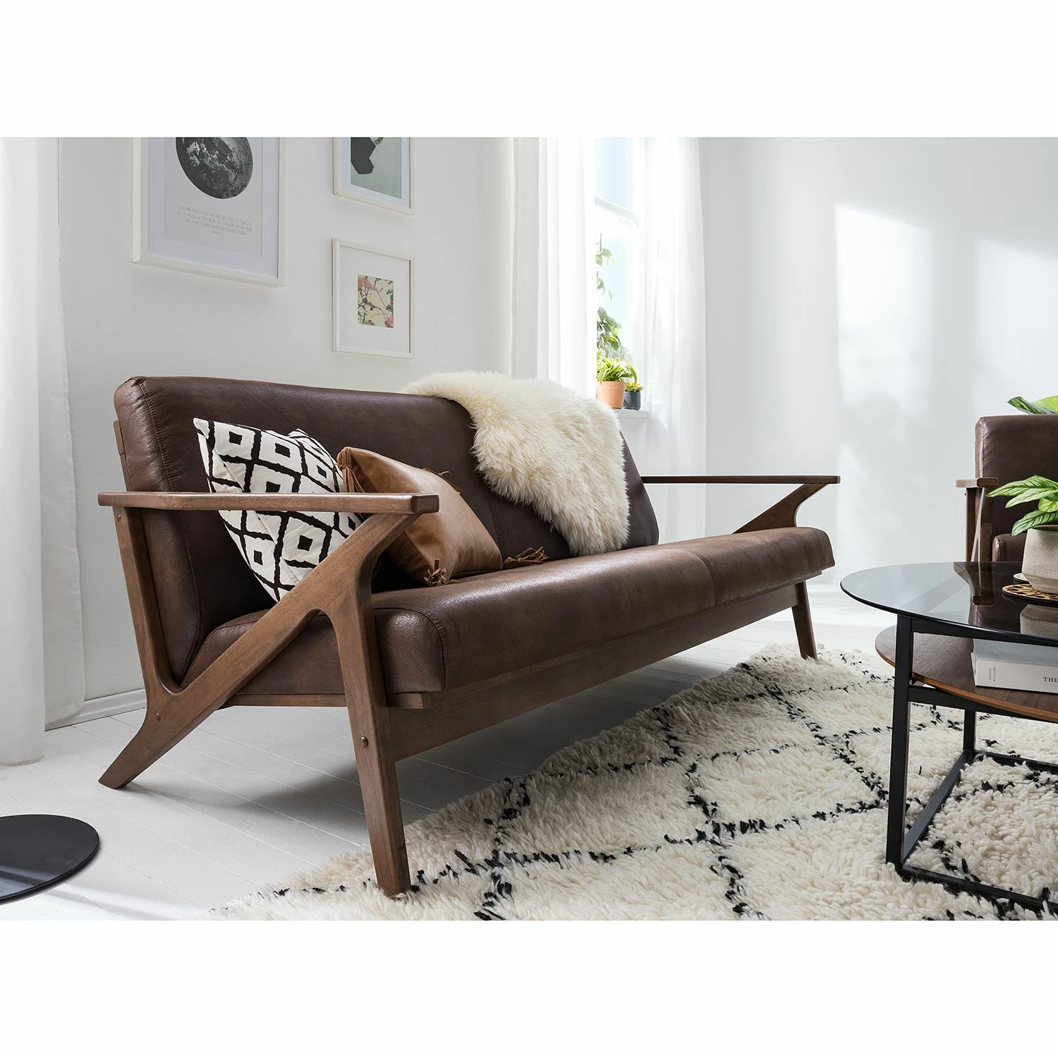 Mørteens Canapé 3 places Coop I - Aspect cuir vieilli 6 Mørteens Canapé 3 places Coop I - Aspect cuir vieilli – Image 4