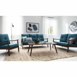 Mørteens Fauteuil Benson I - Tissu - Bleu -loftscape Boutique 1000126094 190515 14395400006 MOOD GALLERYIMAGES P000000001000126094 mood