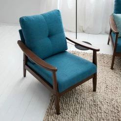Mørteens Fauteuil Benson I - Tissu - Bleu -loftscape Boutique 1000126094 190515 14395400007 MOOD GALLERYIMAGES P000000001000126094 mood