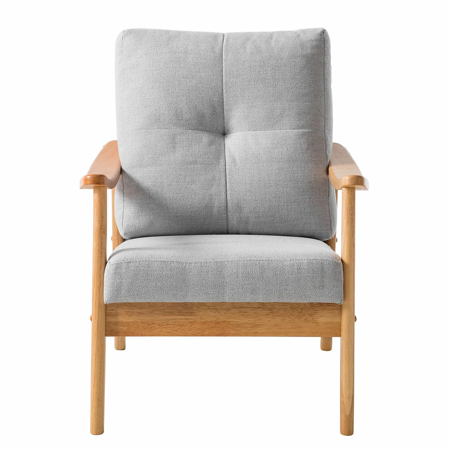 Mørteens Fauteuil Benson II - Tissu - Gris clair 5 Mørteens Fauteuil Benson II - Tissu - Gris clair – Image 3