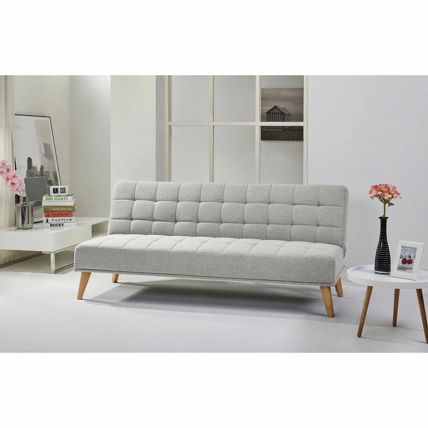 Mørteens Canapé convertible Caribe - Feutre - Feutre Blix: Gris clair 5 Mørteens Canapé convertible Caribe - Feutre - Feutre Blix: Gris clair – Image 3