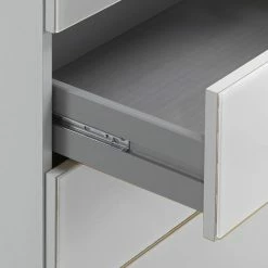 Wimex Commode Lingga I - 6 tiroirs - Blanc / Verre blanc -loftscape Boutique 1000126303 180719 16310740 GALLERYIMAGES P000000001000126303