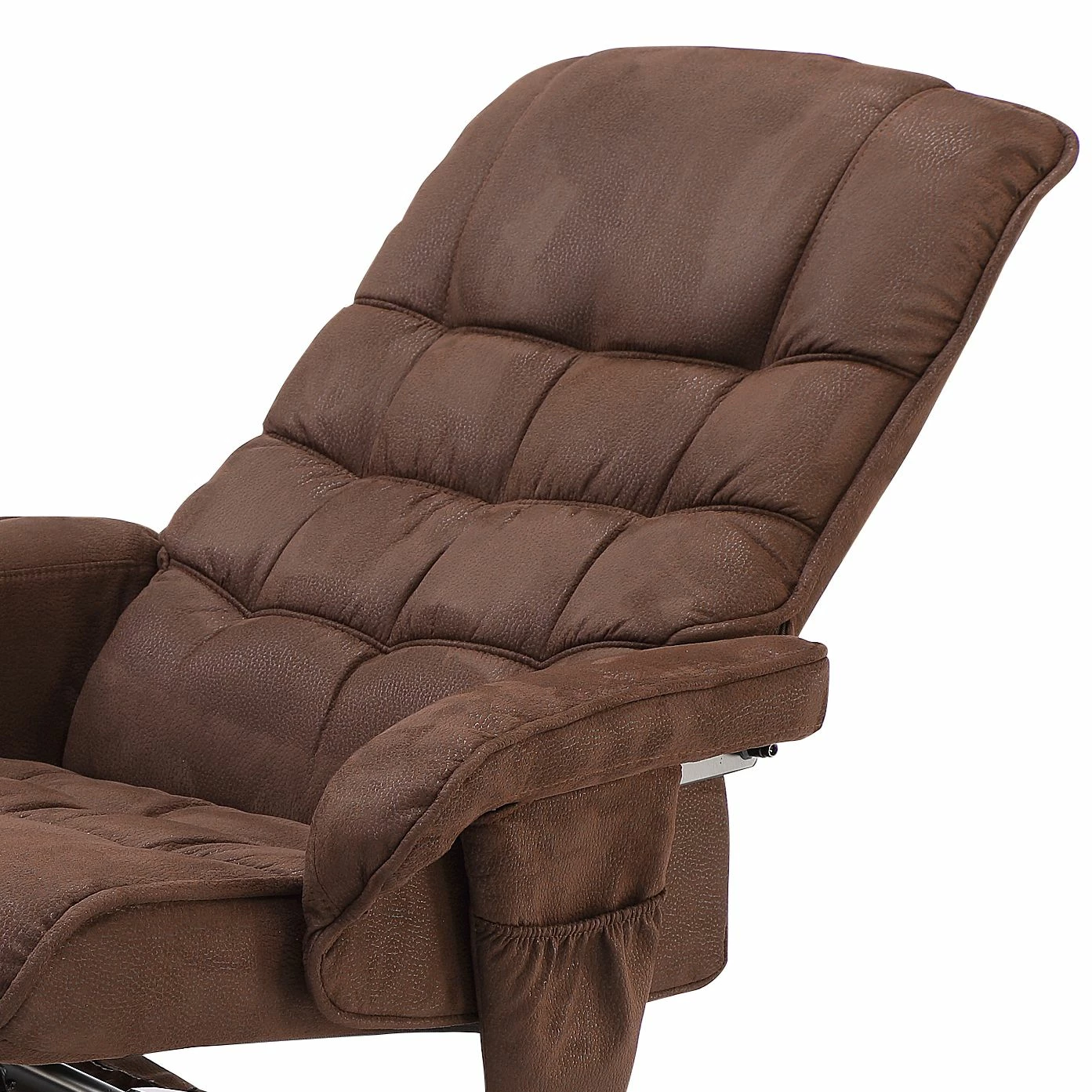 Modoform Fauteuil de relaxation Sund - Microfibre / Hévéa massif - Marron / Hévéa 7 Modoform Fauteuil de relaxation Sund - Microfibre / Hévéa massif - Marron / Hévéa – Image 5