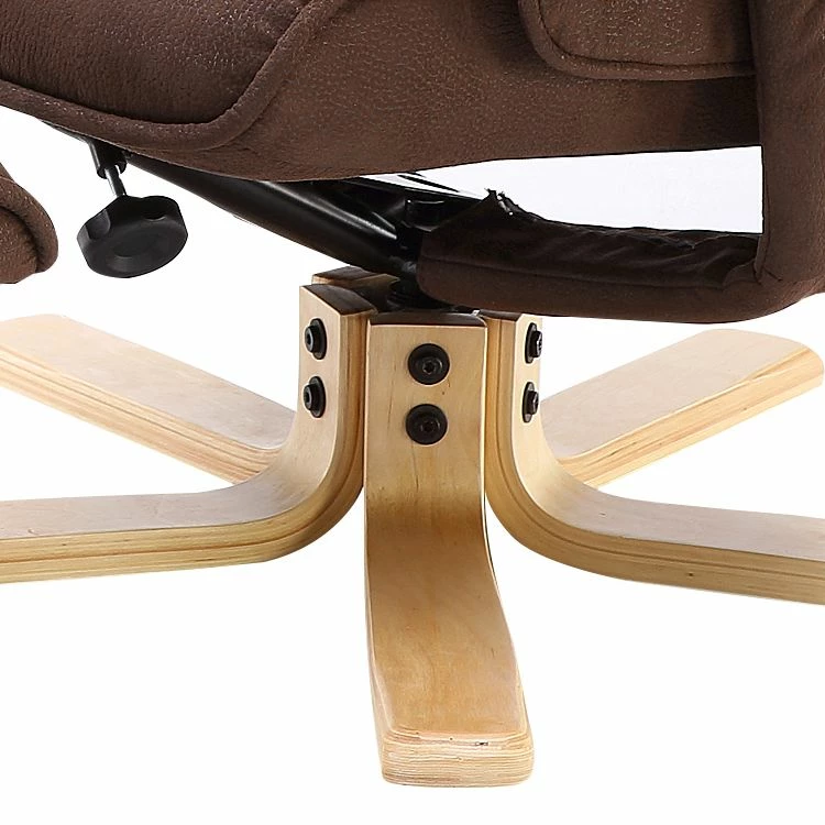 Modoform Fauteuil de relaxation Sund - Microfibre / Hévéa massif - Marron / Hévéa 8 Modoform Fauteuil de relaxation Sund - Microfibre / Hévéa massif - Marron / Hévéa – Image 6